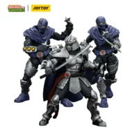 Action Figure - Shredder & Foot Clan Soldiers TMNT Nickelodeon 1 18 - JOYTOY Teenage Mutant Ninja Turtles in white background