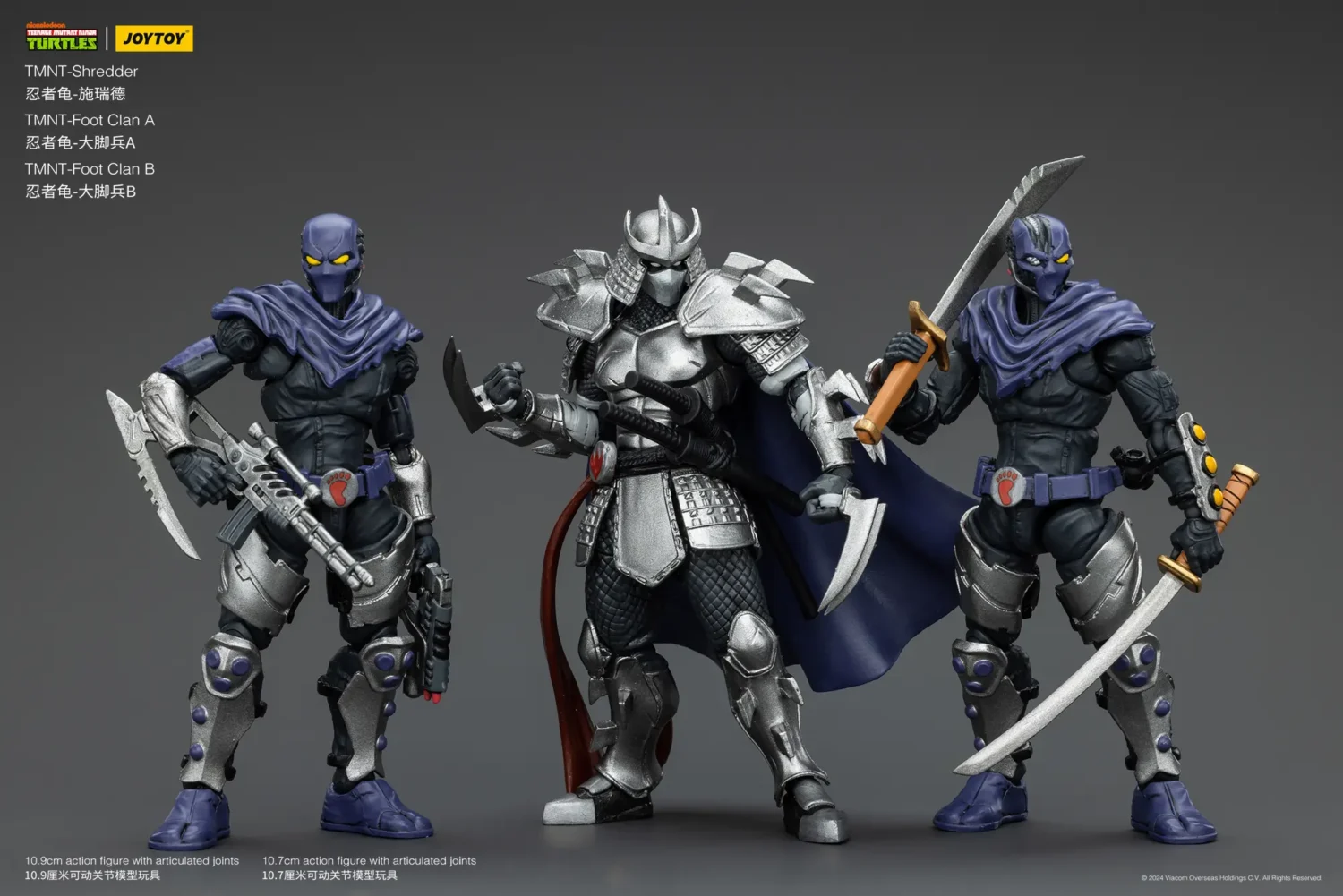 Action Figure - Shredder & Foot Clan Soldiers TMNT Nickelodeon 1 18 - JOYTOY Teenage Mutant Ninja Turtles rectangle image 2