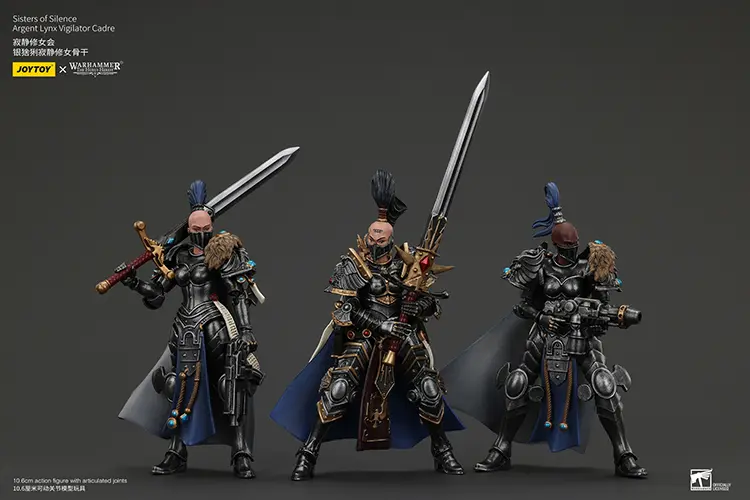Action Figure Sisters Of Silence Argent Lynx Vigilator Cadre 1 18 Jotyoy Warhammer The Horus Heresy In White Background 1