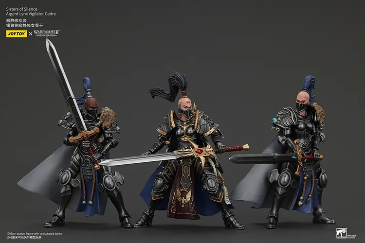 Action Figure Sisters Of Silence Argent Lynx Vigilator Cadre 1 18 Jotyoy Warhammer The Horus Heresy In White Background 2