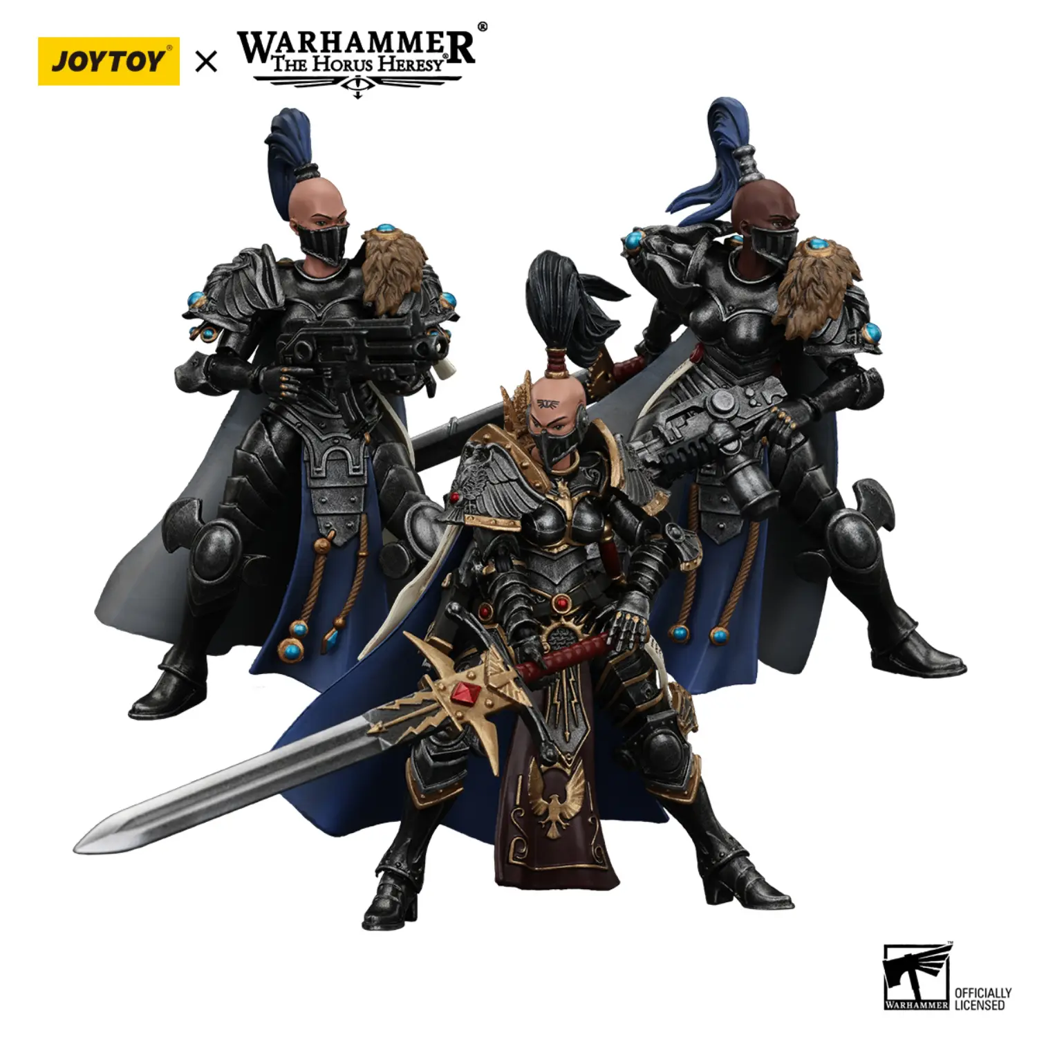 Action Figure Sisters Of Silence Argent Lynx Vigilator Cadre 1 18 Jotyoy Warhammer The Horus Heresy In White Background
