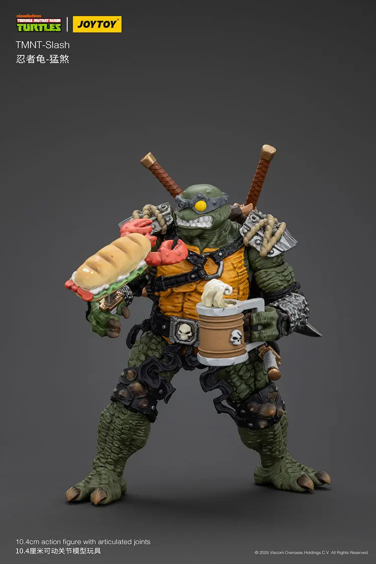 Action Figure - Slash eating breads TMNT Nickelodeon 1 18 - JOYTOY Teenage Mutant Ninja Turtles rectangle image Action Figure Slash Eating Breads Tmnt Nickelodeon 1 18 Joytoy Teenage Mutant Ninja Turtles Rectangle Image