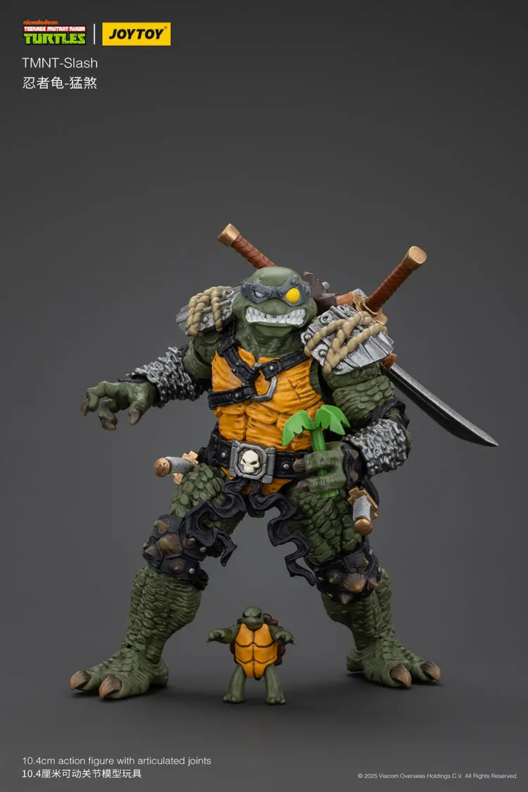 Action Figure - Slash with little turtle TMNT Nickelodeon 1 18 - JOYTOY Teenage Mutant Ninja Turtles rectangle image Action Figure Slash With Little Turtle Tmnt Nickelodeon 1 18 Joytoy Teenage Mutant Ninja Turtles Rectangle Image