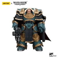 Action Figure Sons Of Horus Legion Praetor In Cataphractii Terminator Armour 1 18 Jotyoy Warhammer The Horus Heresy In White Background 4