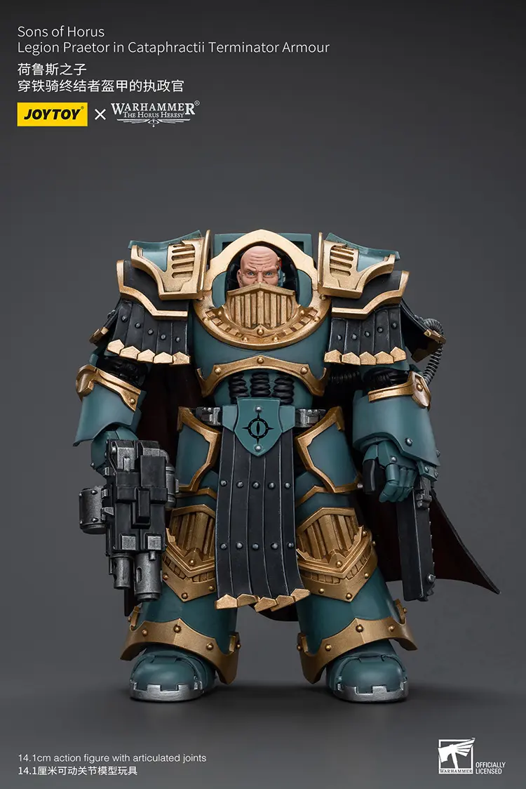 Action Figure Sons Of Horus Legion Praetor In Cataphractii Terminator Armour 1 18 Jotyoy Warhammer The Horus Heresy Rectangle Image 1