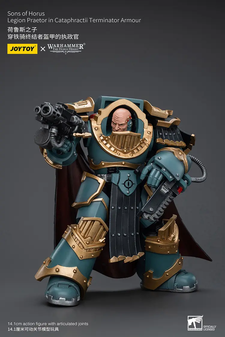 Action Figure Sons Of Horus Legion Praetor In Cataphractii Terminator Armour 1 18 Jotyoy Warhammer The Horus Heresy Rectangle Image 4