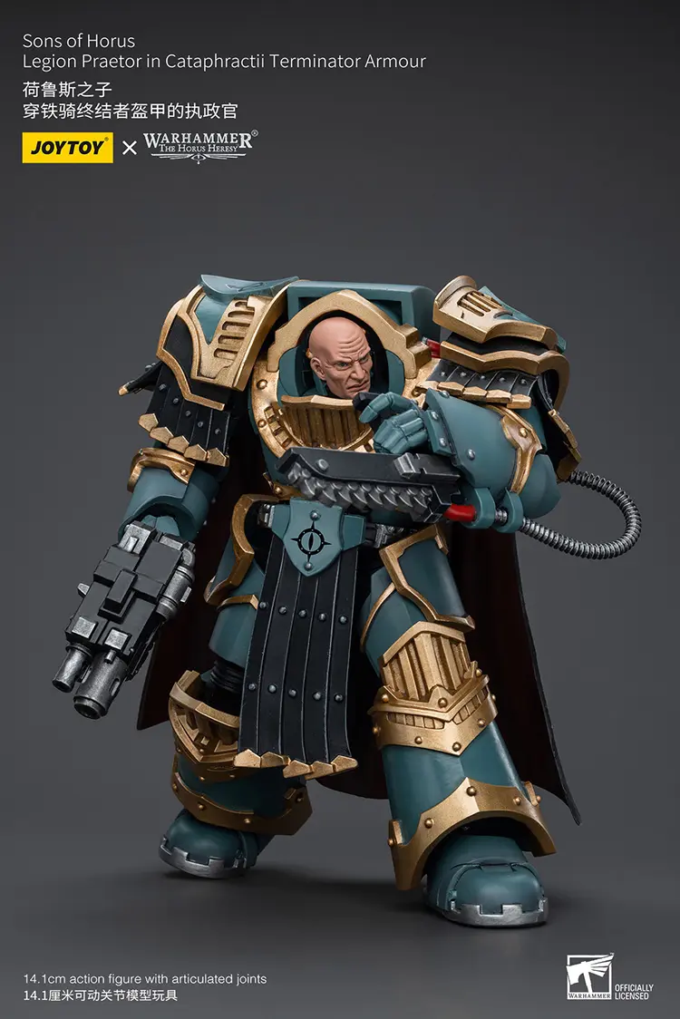 Action Figure Sons Of Horus Legion Praetor In Cataphractii Terminator Armour 1 18 Jotyoy Warhammer The Horus Heresy Rectangle Image 5