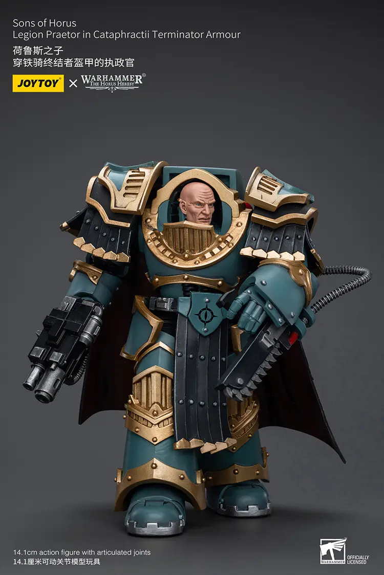 Action Figure Sons Of Horus Legion Praetor In Cataphractii Terminator Armour 1 18 Jotyoy Warhammer The Horus Heresy Rectangle Image 6