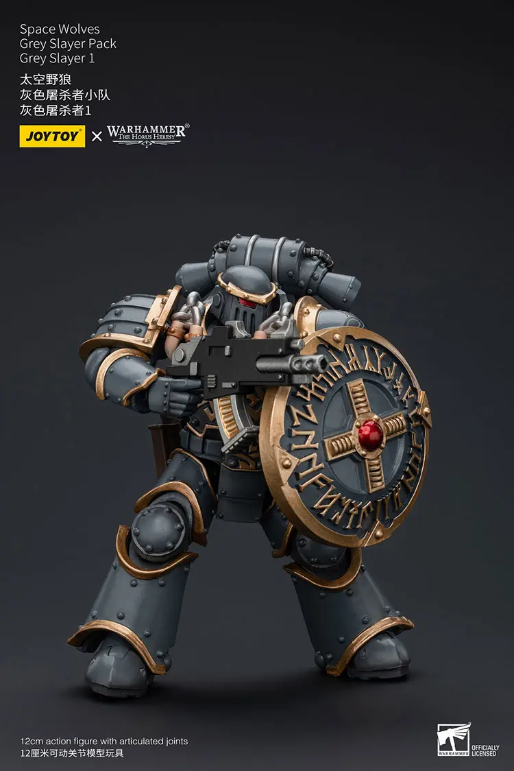 Action Figure Space Wolves Grey Slayer 1 (grey Slayer Pack) Wearing Helemt 1 18 Jotyoy Warhammer The Horus Heresy Rectangle Image 2