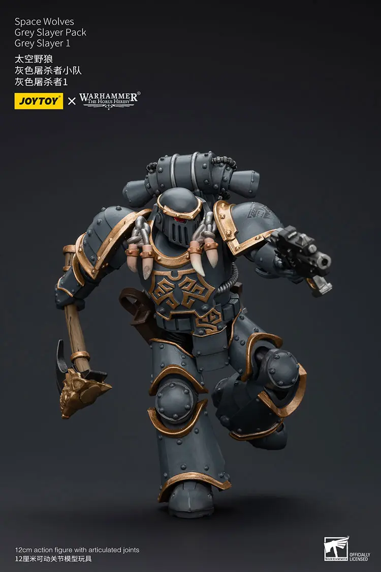 Action Figure Space Wolves Grey Slayer 1 (grey Slayer Pack) Wearing Helemt 1 18 Jotyoy Warhammer The Horus Heresy Rectangle Image
