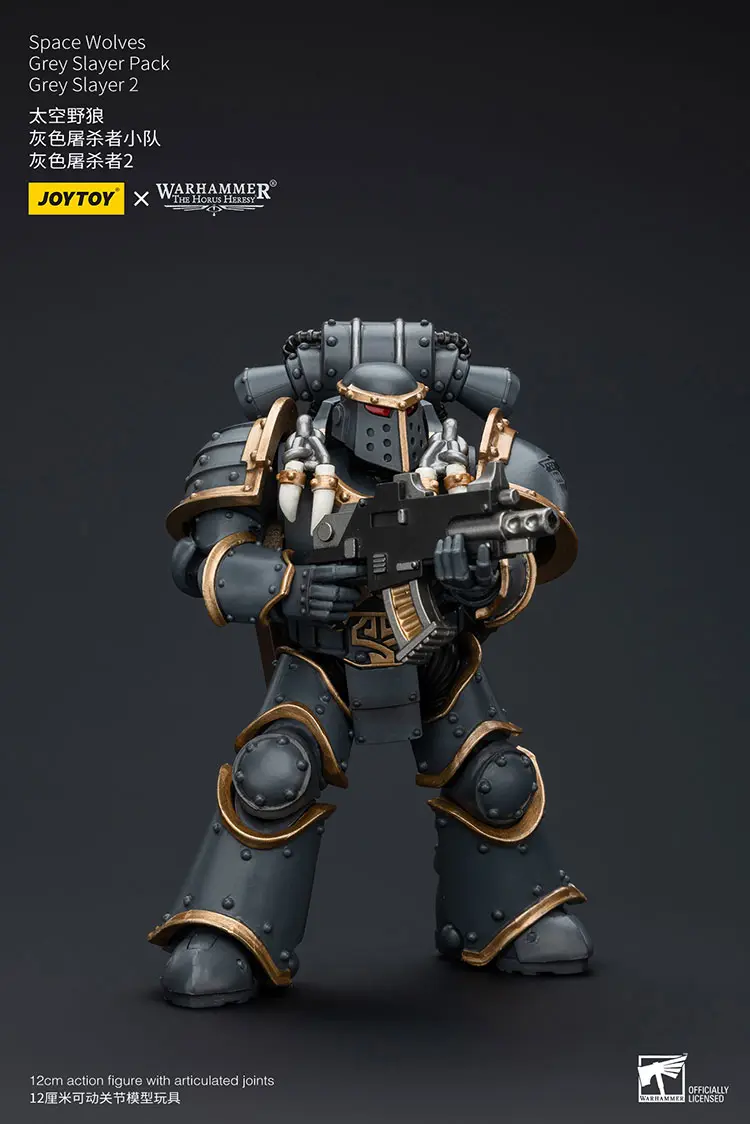 Action Figure Space Wolves Grey Slayer 2 With Helmet (grey Slayer Pack) 1 18 Jotyoy Warhammer The Horus Heresy Rectangle Image 2