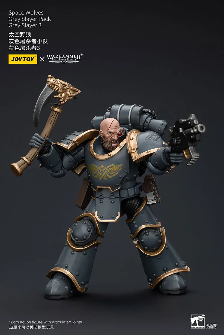 Action Figure Space Wolves Grey Slayer 3 (grey Slayer Pack) 1 18 Jotyoy Warhammer The Horus Heresy Rectangle Image 3