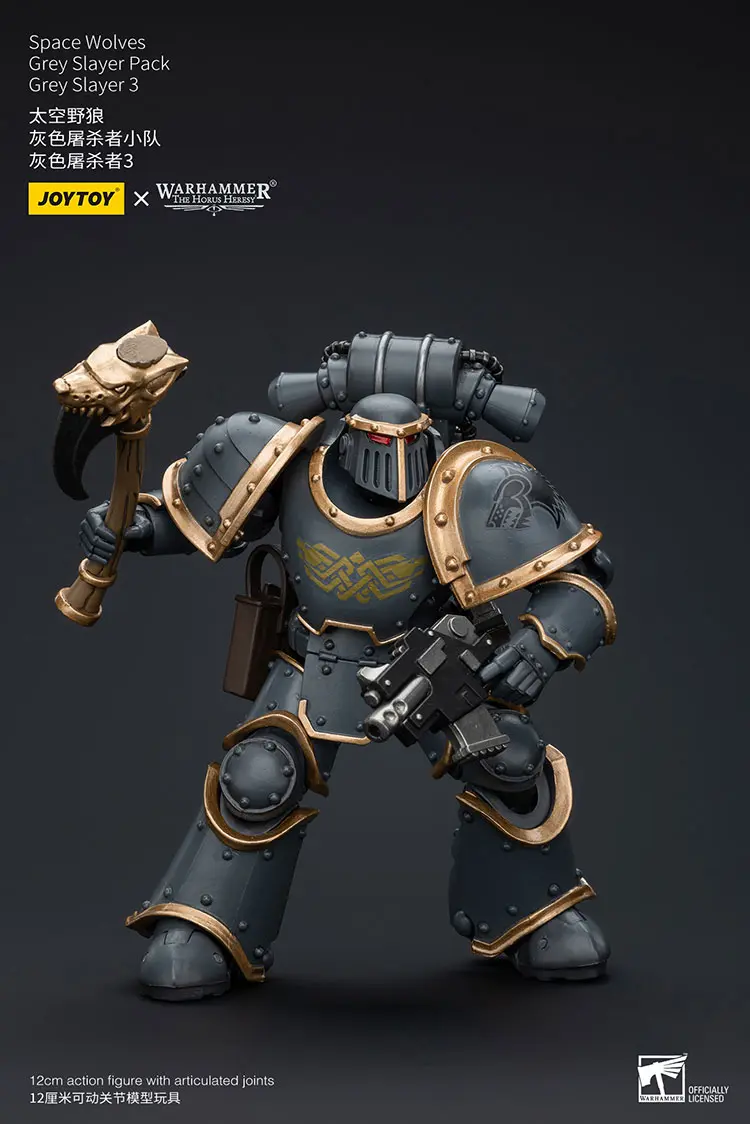 Action Figure Space Wolves Grey Slayer 3 Wearing Helemt 1 (grey Slayer Pack) 1 18 Jotyoy Warhammer The Horus Heresy Rectangle Image