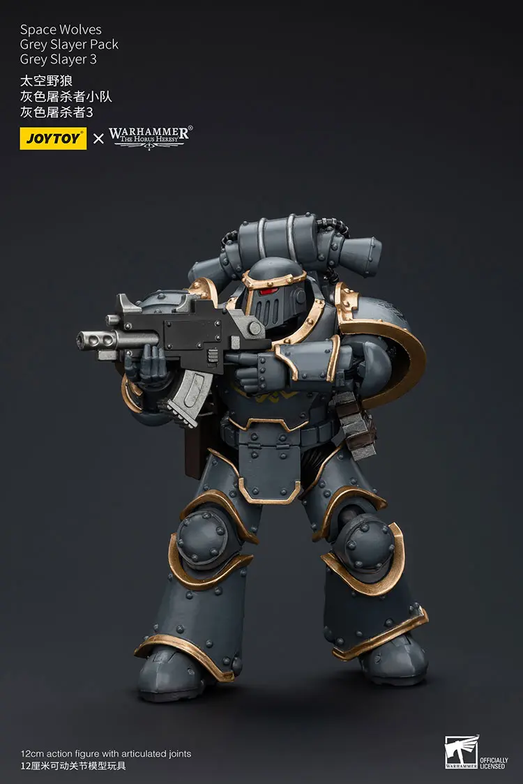 Action Figure Space Wolves Grey Slayer 3 Wearing Helmet 2 (grey Slayer Pack) 1 18 Jotyoy Warhammer The Horus Heresy Rectangle Image