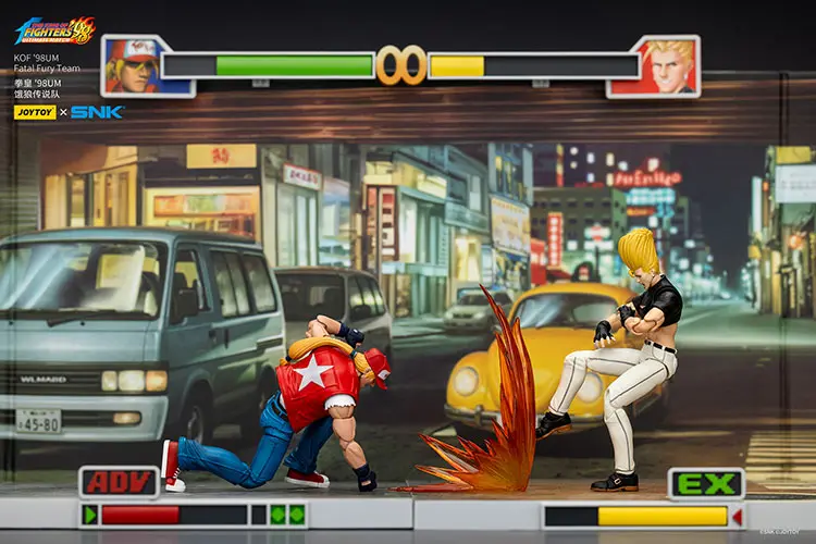 Action Figure - Terry Bogard KOF _98 UM Fatal Fury Team SNK 1 18 - JOYTOY The King of Fighters on the game rectangle image Action Figure - Terry Bogard KOF '98 UM Fatal Fury Team SNK 1/18 - JOYTOY The King of Fighters