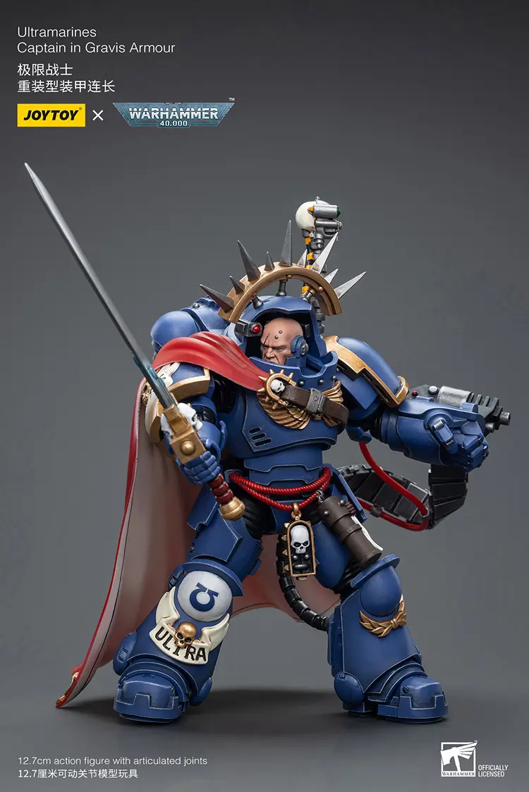 Action Figure - Ultramarines Captain in Gravis Armour 1 18 - JOYTOY Warhammer 40K rectangle image 2 Action Figure Ultramarines Captain In Gravis Armour 1 18 Joytoy Warhammer 40k Rectangle Image 2