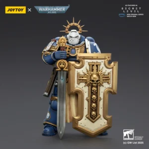 Action Figure Ultramarines Levantus With Power Sword, Stormshield And Bolt Pistol 1 18 Joytoy Warhammer 40k