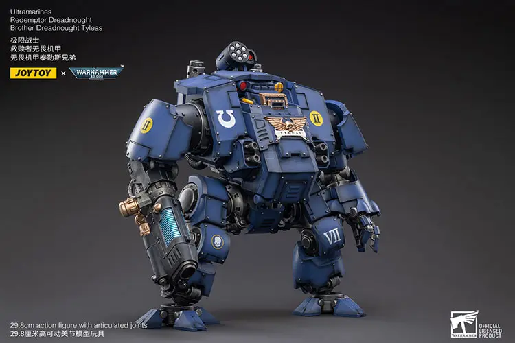 Action Figure - Ultramarines Redemptor Dreadnought Brother Tyleas 1 18 - JOYTOY Warhammer 40K rectangle image 2 Action Figure Ultramarines Redemptor Dreadnought Brother Tyleas 1 18 Joytoy Warhammer 40k Rectangle Image 2