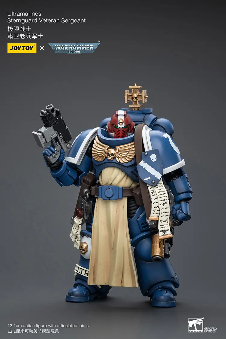 Action Figure - Ultramarines Sternguard Veteran Sergeant 1 18 - JOYTOY Warhammer 40K rectangle image 1 Action Figure Ultramarines Sternguard Veteran Sergeant 1 18 Joytoy Warhammer 40k Rectangle Image 1