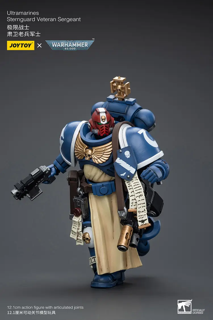 Action Figure - Ultramarines Sternguard Veteran Sergeant 1 18 - JOYTOY Warhammer 40K rectangle image 2 Action Figure Ultramarines Sternguard Veteran Sergeant 1 18 Joytoy Warhammer 40k Rectangle Image 2