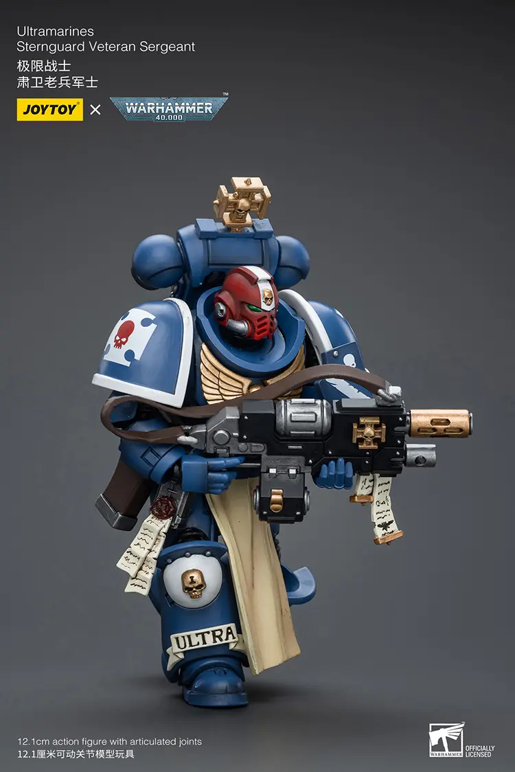 Action Figure - Ultramarines Sternguard Veteran Sergeant 1 18 - JOYTOY Warhammer 40K rectangle image 3 Action Figure Ultramarines Sternguard Veteran Sergeant 1 18 Joytoy Warhammer 40k Rectangle Image 3