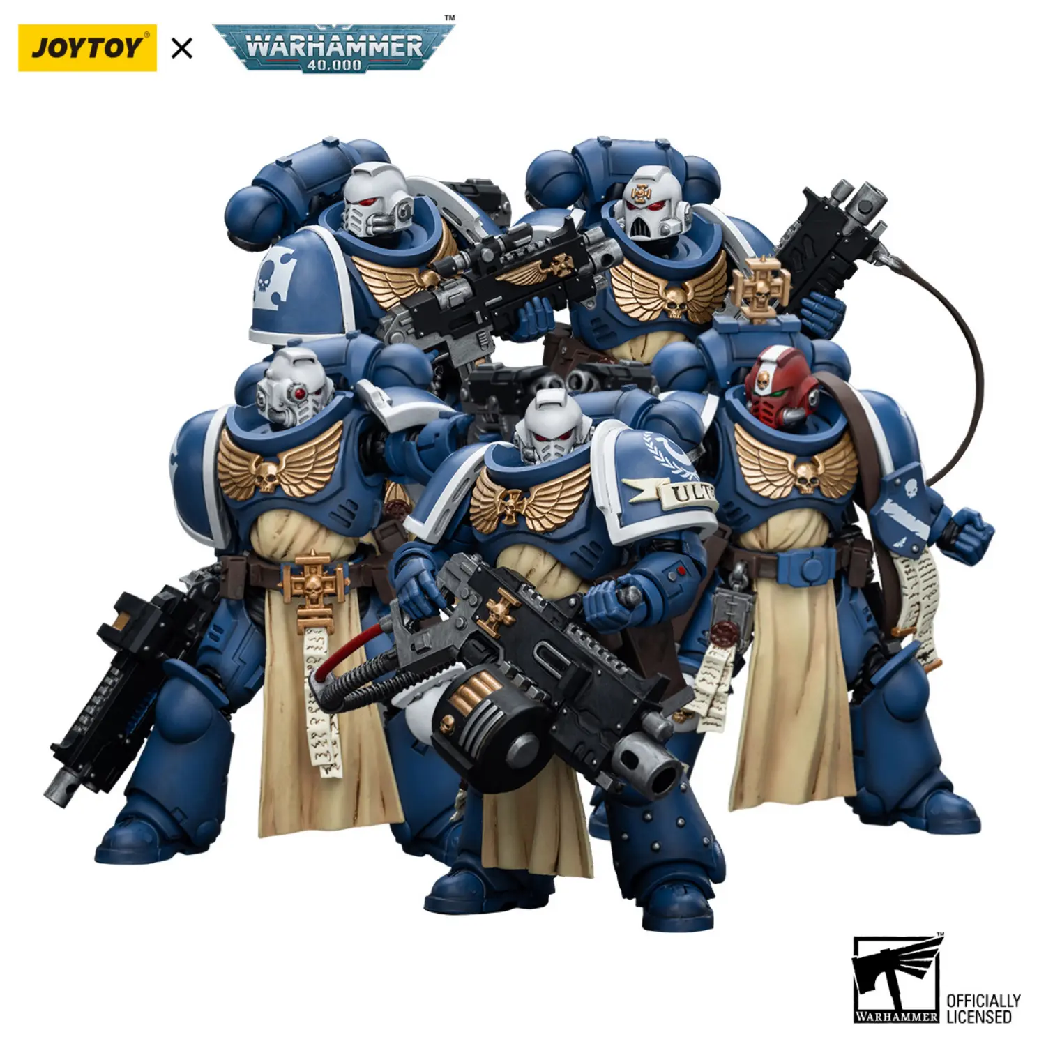 Action Figure - Ultramarines Sternguard Veteran Squad 1 18 - JOYTOY Warhammer 40K in white background Action Figure Ultramarines Sternguard Veteran Squad 1 18 Joytoy Warhammer 40k In White Background