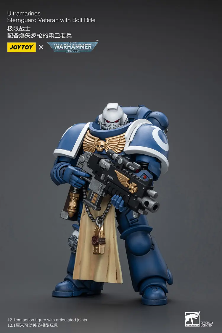 Action Figure Ultramarines Sternguard Veteran With Bolt Rifle 1 18 Joytoy Warhammer 40k Rectangle Image 1