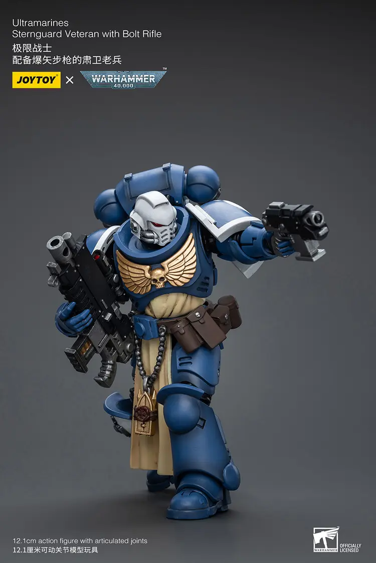Action Figure Ultramarines Sternguard Veteran With Bolt Rifle 1 18 Joytoy Warhammer 40k Rectangle Image 4