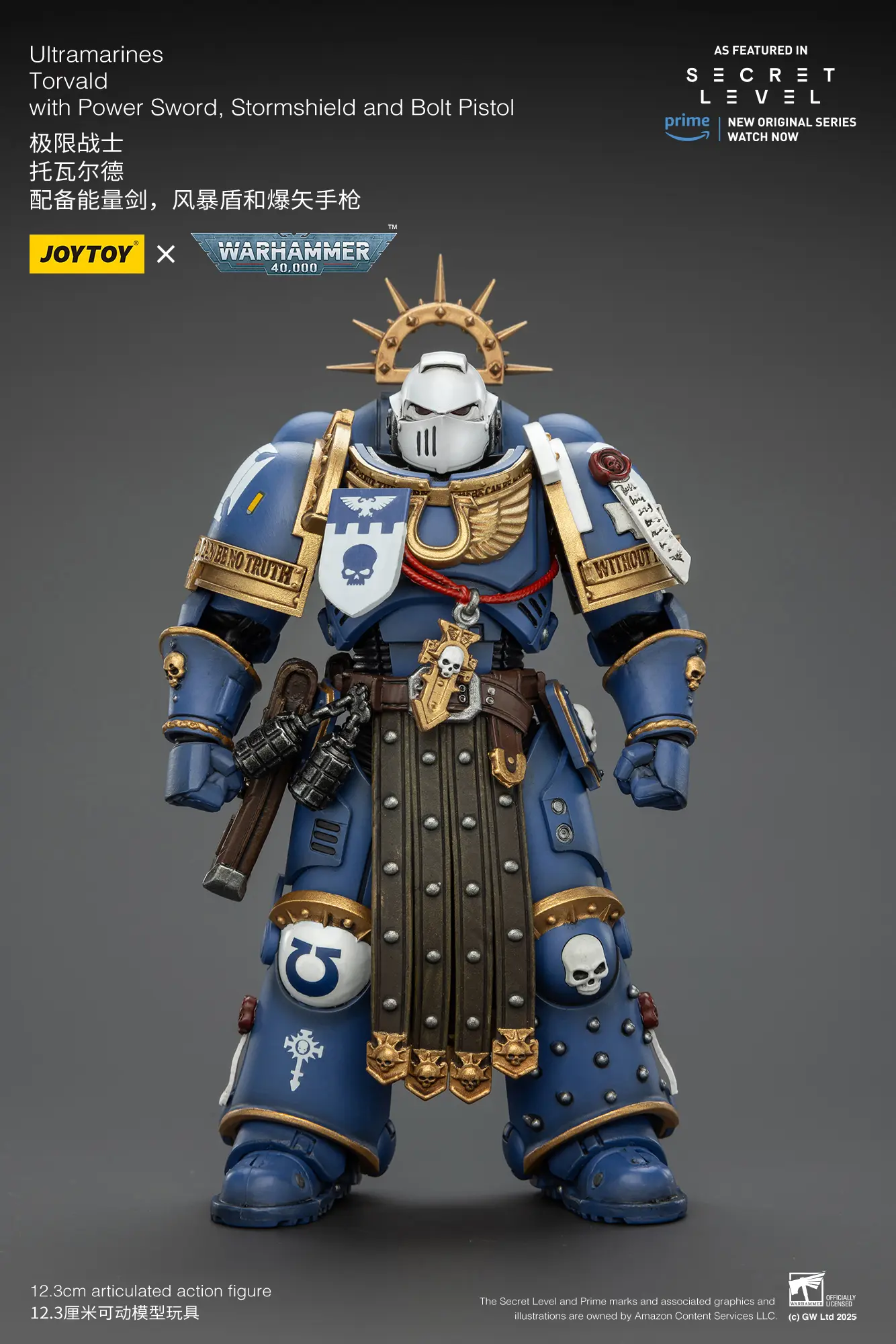 Action Figure - Ultramarines Torvald with Power Sword, Stormshield and Bolt Pistol 1 18 - JOYTOY Warhammer 40K rectangle image 1 Action Figure Ultramarines Torvald With Power Sword, Stormshield And Bolt Pistol 1 18 Joytoy Warhammer 40k Rectangle Image 1