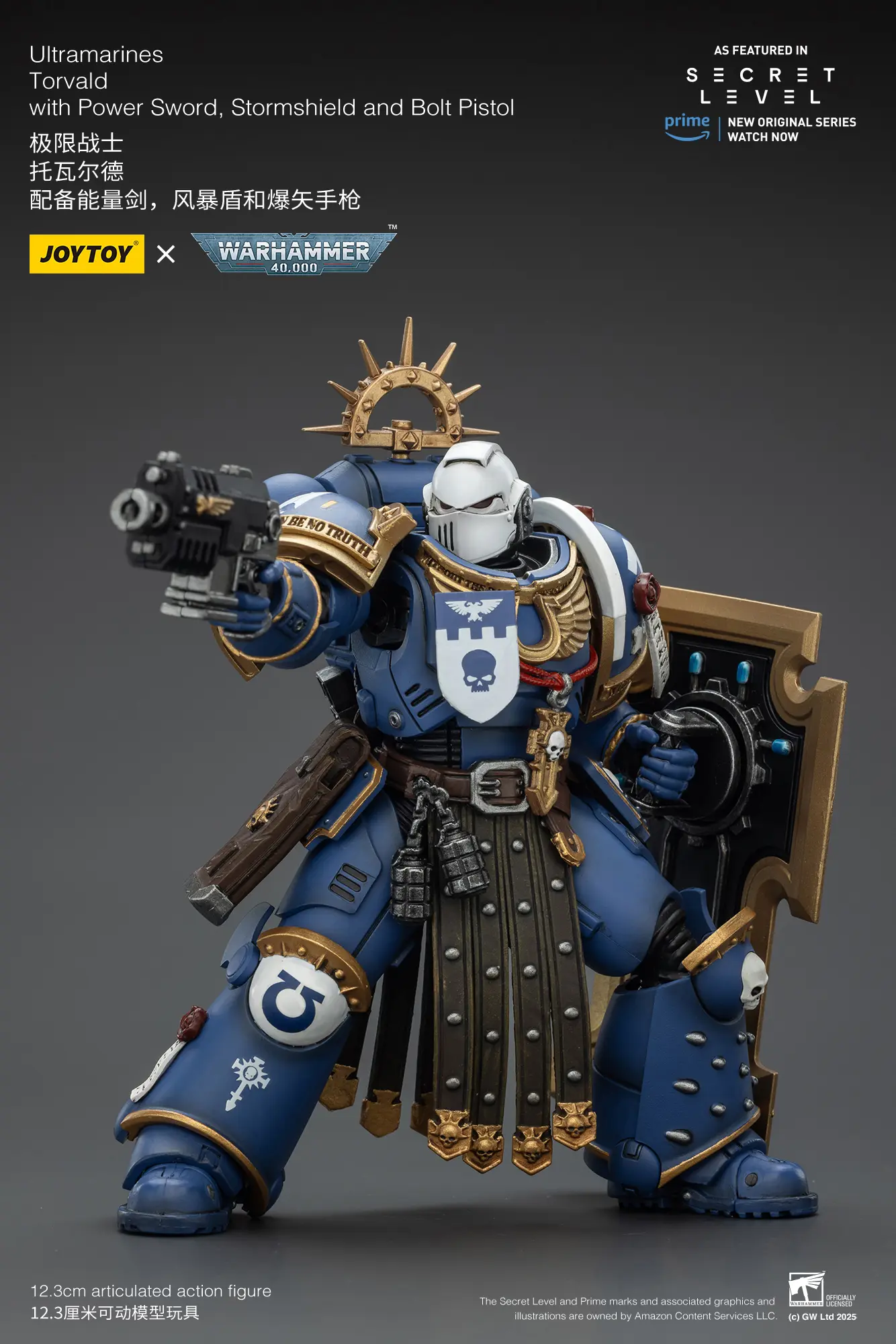 Action Figure - Ultramarines Torvald with Power Sword, Stormshield and Bolt Pistol 1 18 - JOYTOY Warhammer 40K rectangle image 5 Action Figure Ultramarines Torvald With Power Sword, Stormshield And Bolt Pistol 1 18 Joytoy Warhammer 40k Rectangle Image 5