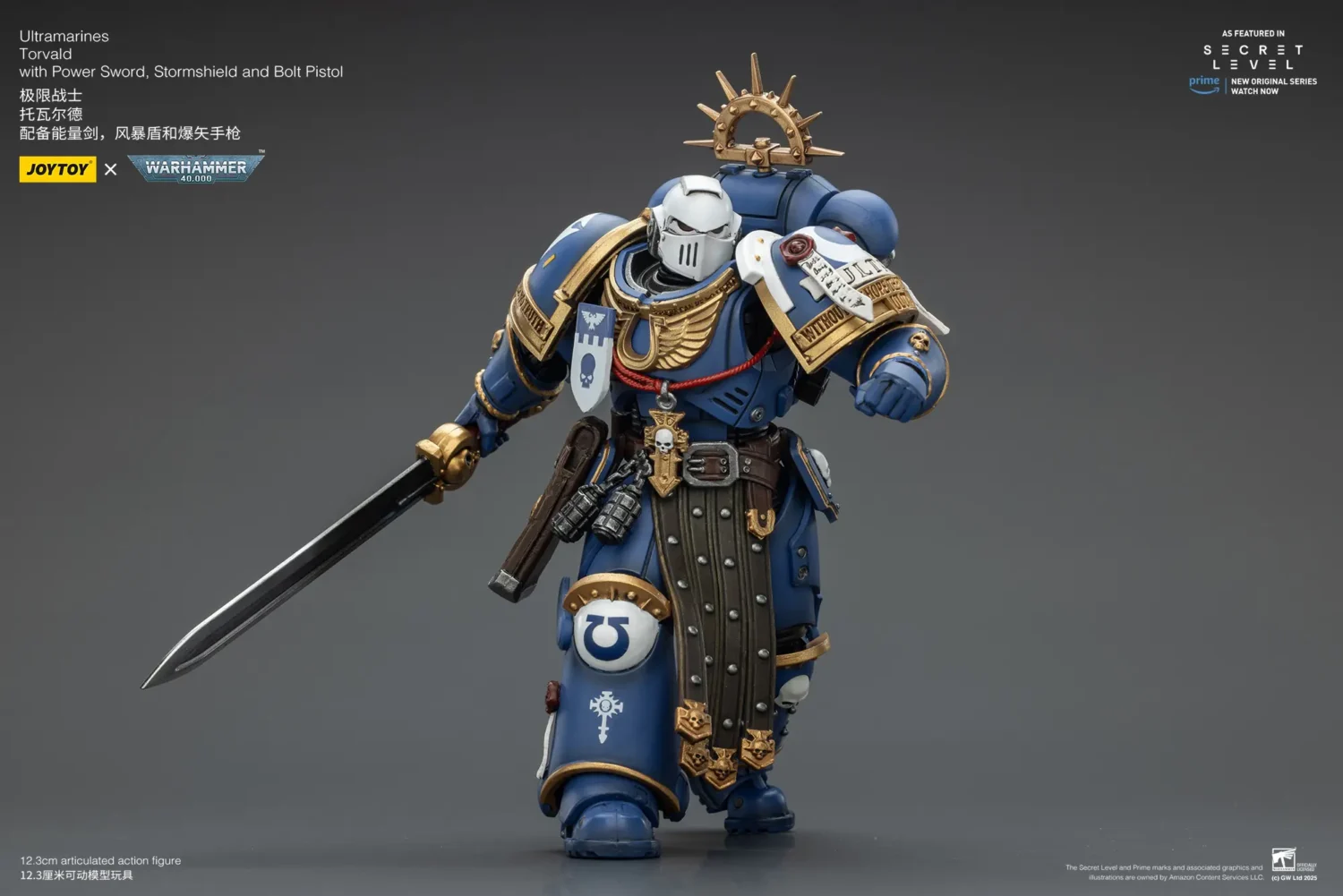 Action Figure - Ultramarines Torvald with Power Sword, Stormshield and Bolt Pistol 1 18 - JOYTOY Warhammer 40K rectangle image 7 Action Figure Ultramarines Torvald With Power Sword, Stormshield And Bolt Pistol 1 18 Joytoy Warhammer 40k Rectangle Image 7