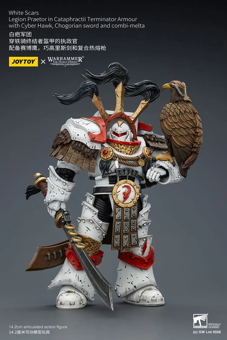 Action Figure - White Scars Legion Praetor in Cataphractii Terminator Armour 1 18 - JOYTOY Warhammer 40K rectangle image 3 Action Figure White Scars Legion Praetor In Cataphractii Terminator Armour 1 18 Joytoy Warhammer 40k Rectangle Image 3