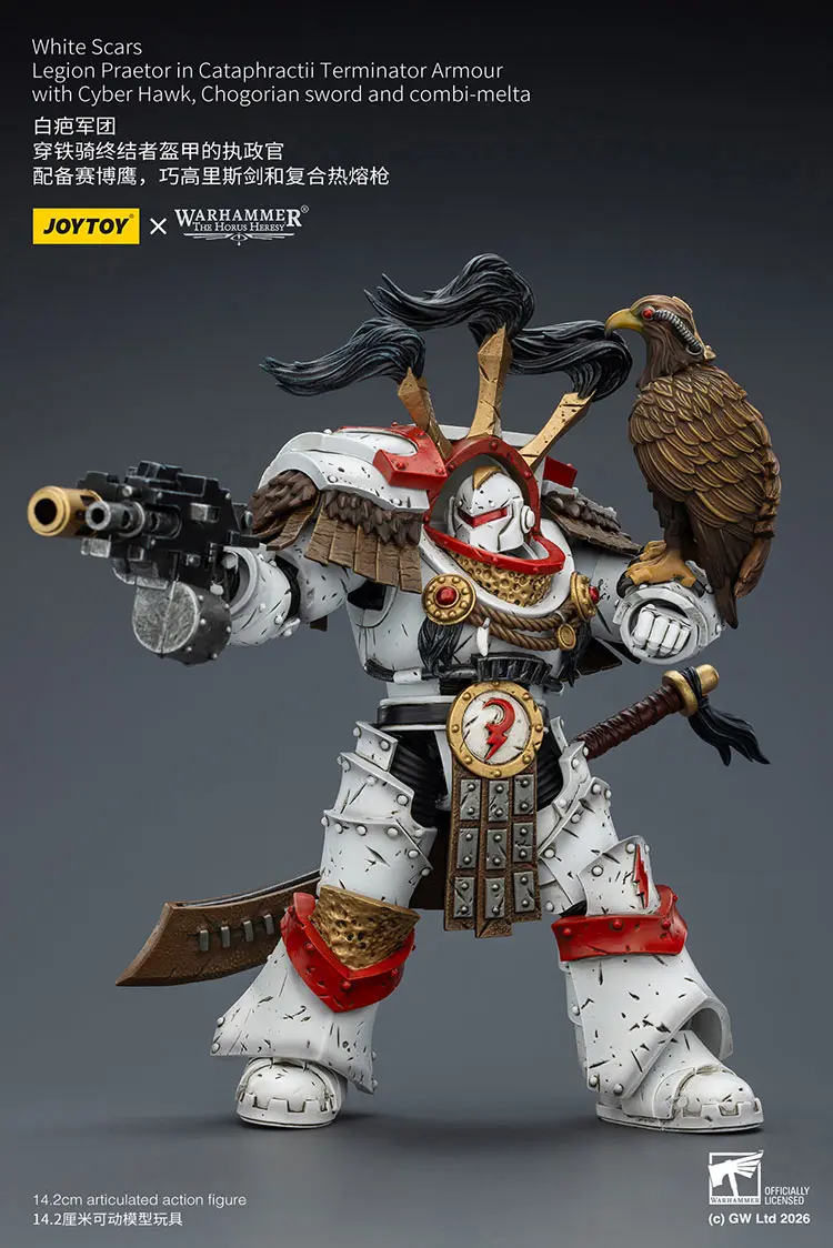 Action Figure - White Scars Legion Praetor in Cataphractii Terminator Armour 1 18 - JOYTOY Warhammer 40K rectangle image 5 Action Figure White Scars Legion Praetor In Cataphractii Terminator Armour 1 18 Joytoy Warhammer 40k Rectangle Image 5