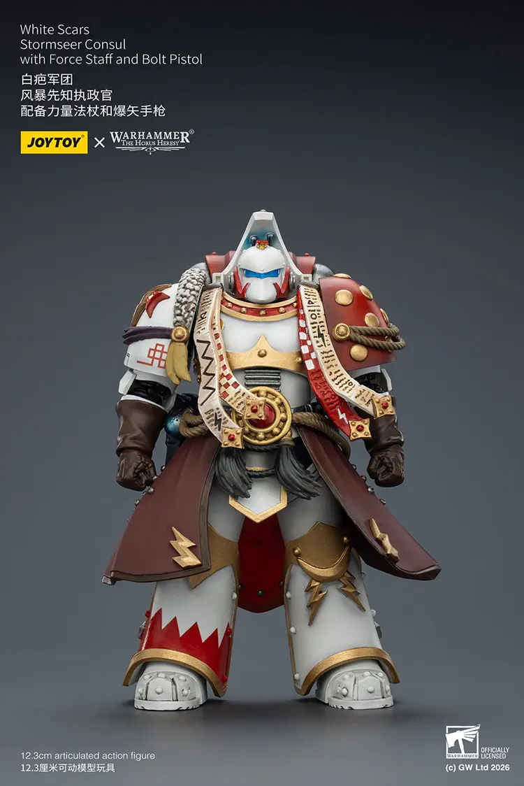 Action Figure - White Scars Stormseer Consul with Force Staff and Bolt Pistol 1 18 - JOYTOY Warhammer 40K rectangle image 1 Action Figure White Scars Stormseer Consul With Force Staff And Bolt Pistol 1 18 Joytoy Warhammer 40k Rectangle Image 1