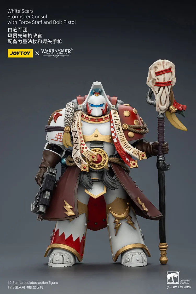 Action Figure - White Scars Stormseer Consul with Force Staff and Bolt Pistol 1 18 - JOYTOY Warhammer 40K rectangle image 2 Action Figure White Scars Stormseer Consul With Force Staff And Bolt Pistol 1 18 Joytoy Warhammer 40k Rectangle Image 2
