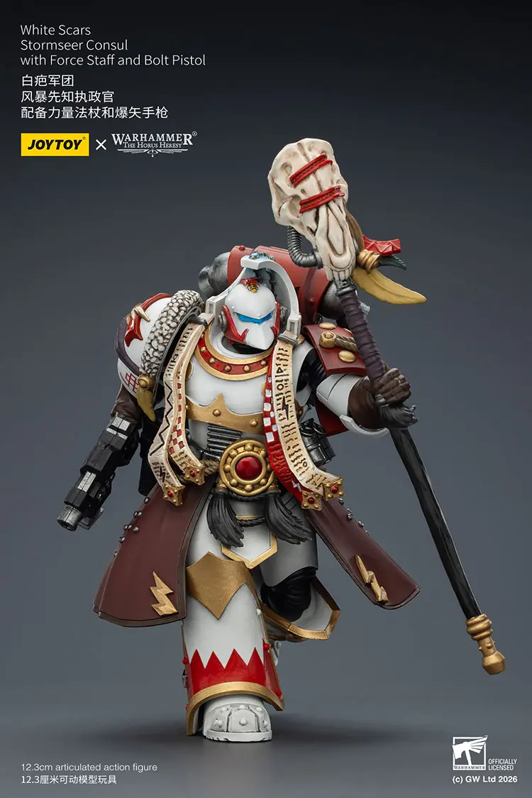 Action Figure - White Scars Stormseer Consul with Force Staff and Bolt Pistol 1 18 - JOYTOY Warhammer 40K rectangle image 6 Action Figure White Scars Stormseer Consul With Force Staff And Bolt Pistol 1 18 Joytoy Warhammer 40k Rectangle Image 6