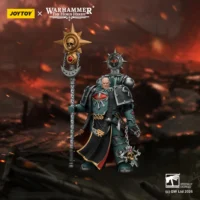 Action Figure – JoyToy 1/18 Sons of Horus Dark Emissary Consul with Staff – Warhammer The Horus Heresy in red background