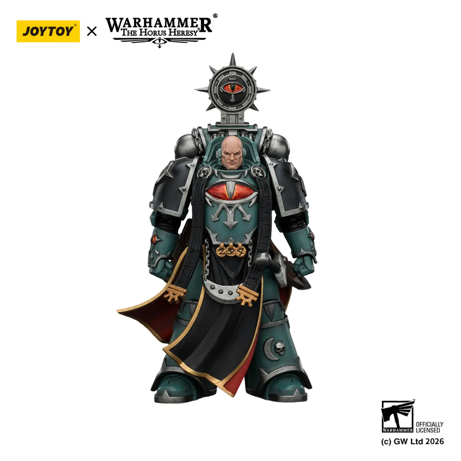 Action Figure – JoyToy 1/18 Sons of Horus Dark Emissary Consul without Staff – Warhammer The Horus Heresy in white background