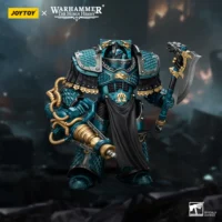 Action Figure – JoyToy Alpha Legion Lernaean Terminator w ith Conversion Beam Cannon 118 – Warhammer The Horus Heresy in dark background