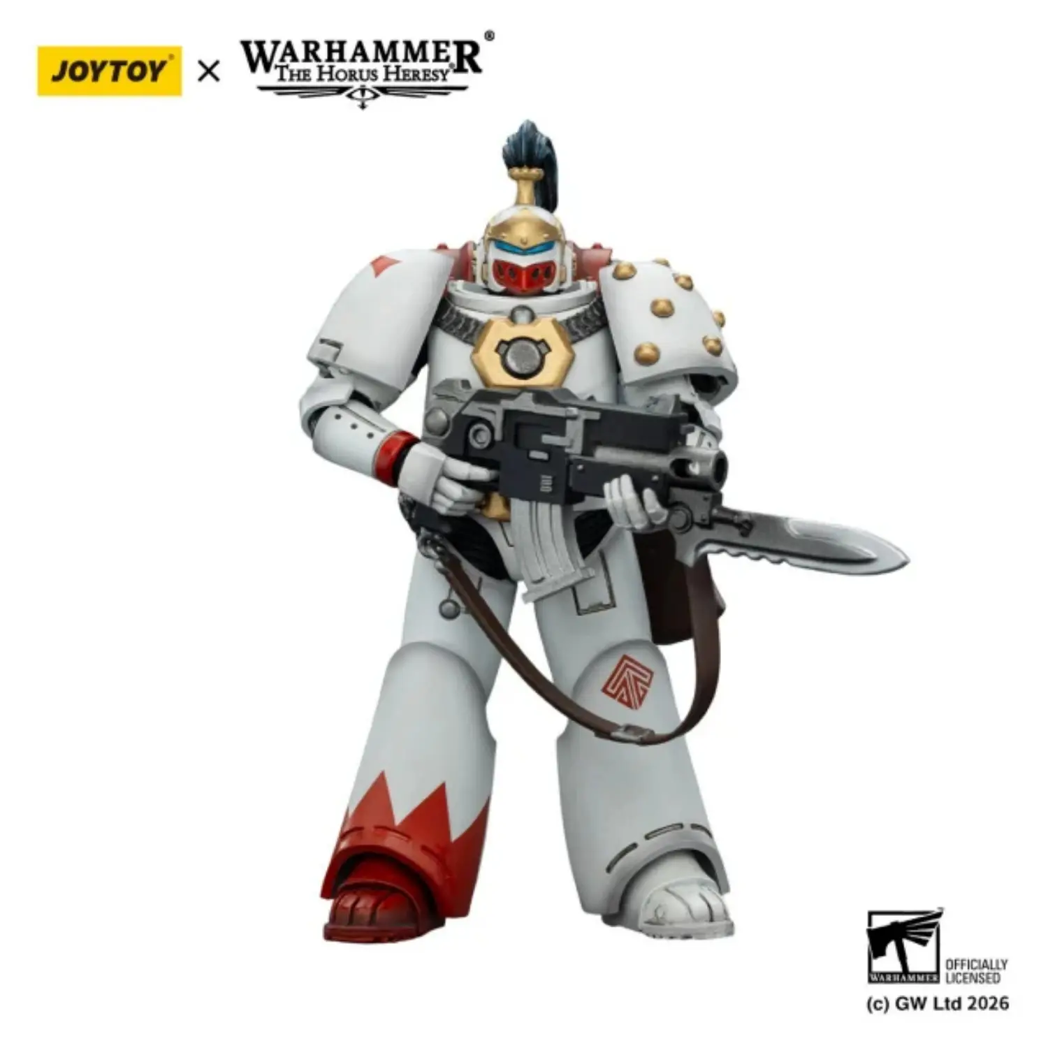 Action Figure – JoyToy White Scars MKVI Tactical Legionary 1 18 – Warhammer The Horus Heresy in white background Action Figure – JoyToy White Scars MKVI Tactical Legionary 1 18 – Warhammer The Horus Heresy in white background