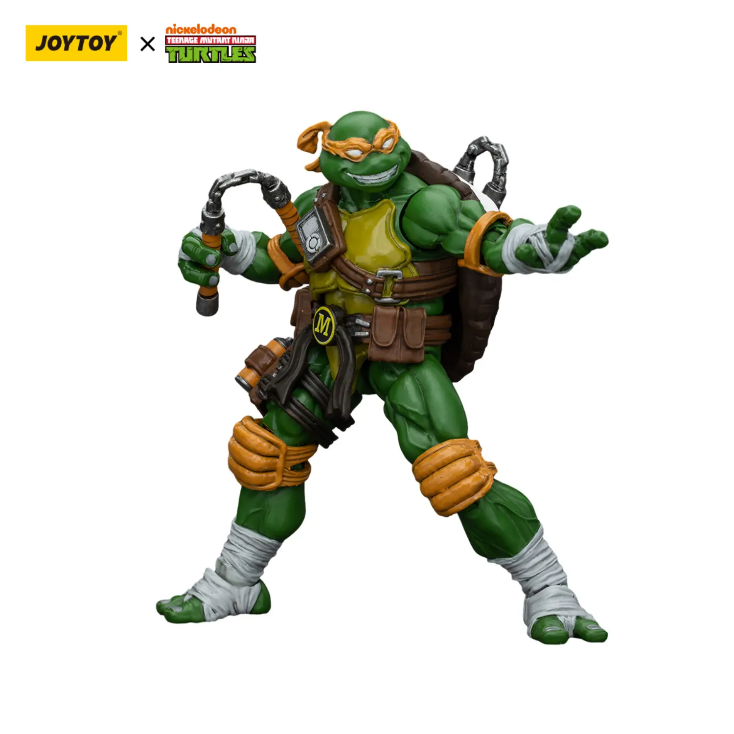 Action Figure – Michelangelo TMNT Nickelodeon 1 18 – JOYTOY Teenage Mutant Ninja Turtles in white background 3 Action Figure – Michelangelo TMNT Nickelodeon 1 18 – JOYTOY Teenage Mutant Ninja Turtles in white background 3