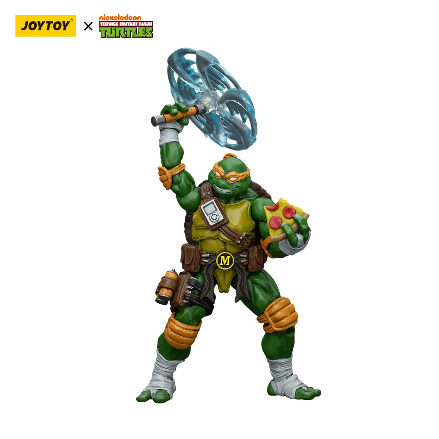 Action Figure – Michelangelo TMNT Nickelodeon 1 18 – JOYTOY Teenage Mutant Ninja Turtles in white background 4 Action Figure – Michelangelo TMNT Nickelodeon 1 18 – JOYTOY Teenage Mutant Ninja Turtles in white background 4