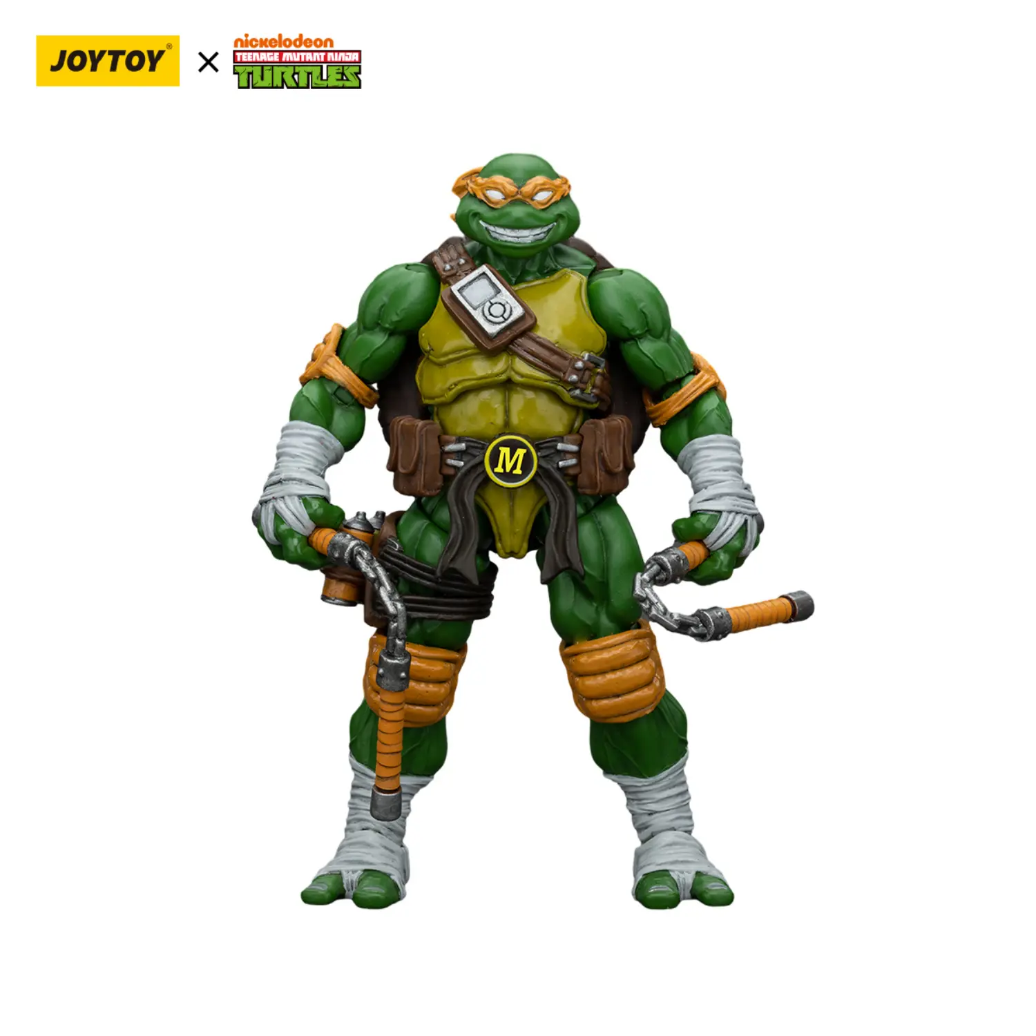 Action Figure – Michelangelo TMNT Nickelodeon 1 18 – JOYTOY Teenage Mutant Ninja Turtles in white background Action Figure – Michelangelo TMNT Nickelodeon 1 18 – JOYTOY Teenage Mutant Ninja Turtles in white background