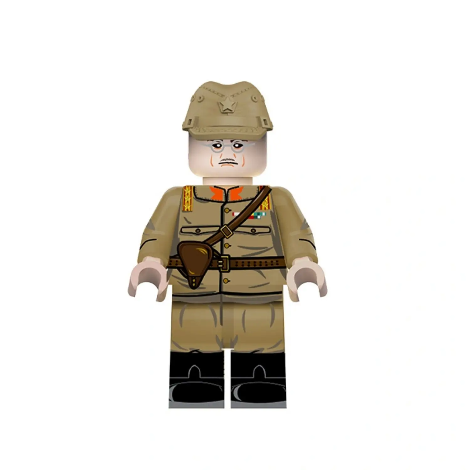 Minifigure – Imperial Japanese Army General High-Ranking Officer (Hideki Tojo likeness) WWII (LEGO Compatible)