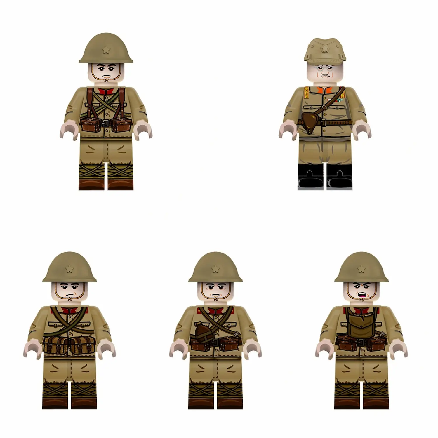 Minifigure – Imperial Japanese Army (IJA) Collection WWII (LEGO Compatible)