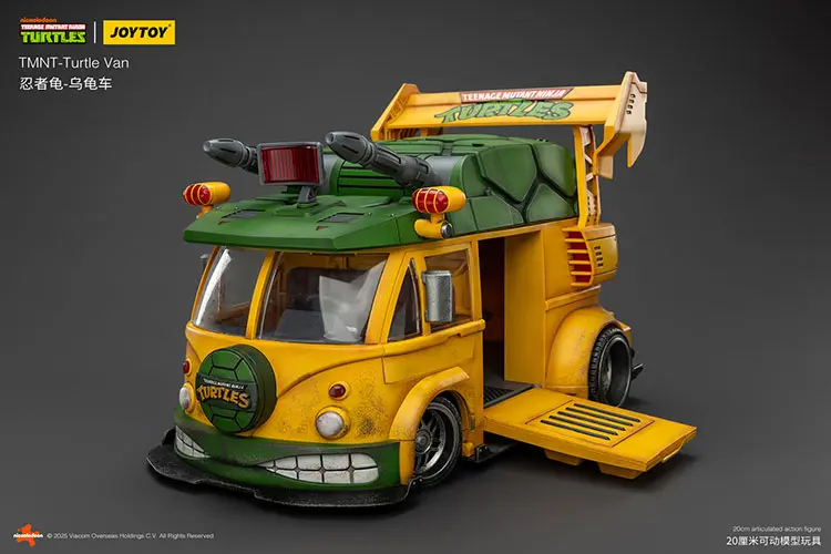 Vehicle Model Turtle Van (party Wagon) Tmnt Nickelodeon 1 18 Joytoy Teenage Mutant Ninja Turtles Rectangle Image With Opening Door