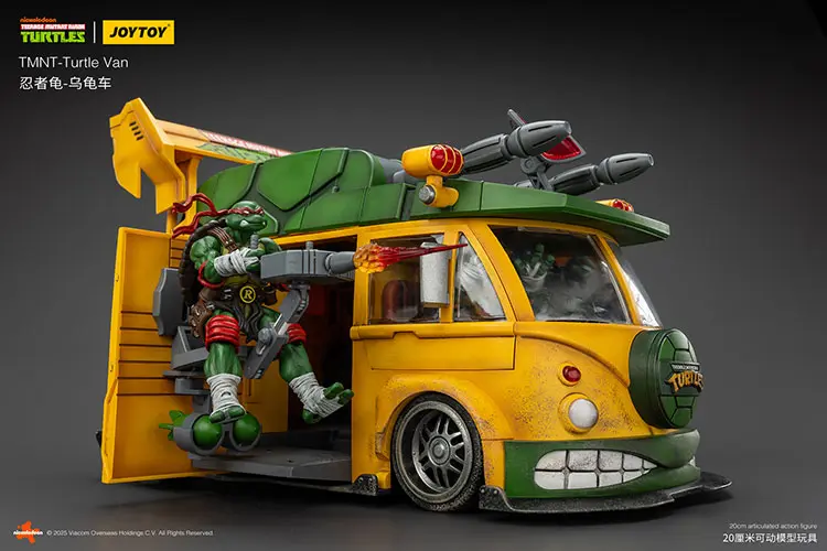 Vehicle Model Turtle Van (party Wagon) With Ninja Turtles Tmnt Nickelodeon 1 18 Joytoy Teenage Mutant Ninja Turtles Rectangle Image 6