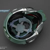 inside Action Figure Helmet - Dark Angels MkX 1 1 Life-Size Wearable Replica - JOYTOY Warhammer 40K rectangle image Inside Action Figure Helmet Dark Angels Mkx 1 1 Life Size Wearable Replica Joytoy Warhammer 40k Rectangle Image