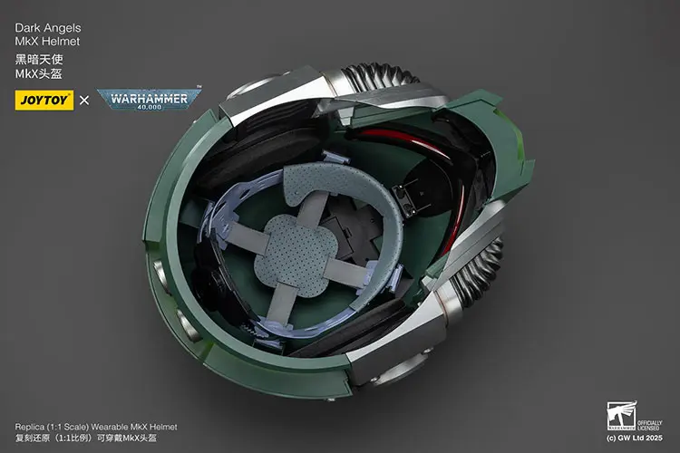 inside Action Figure Helmet - Dark Angels MkX 1 1 Life-Size Wearable Replica - JOYTOY Warhammer 40K rectangle image Inside Action Figure Helmet Dark Angels Mkx 1 1 Life Size Wearable Replica Joytoy Warhammer 40k Rectangle Image