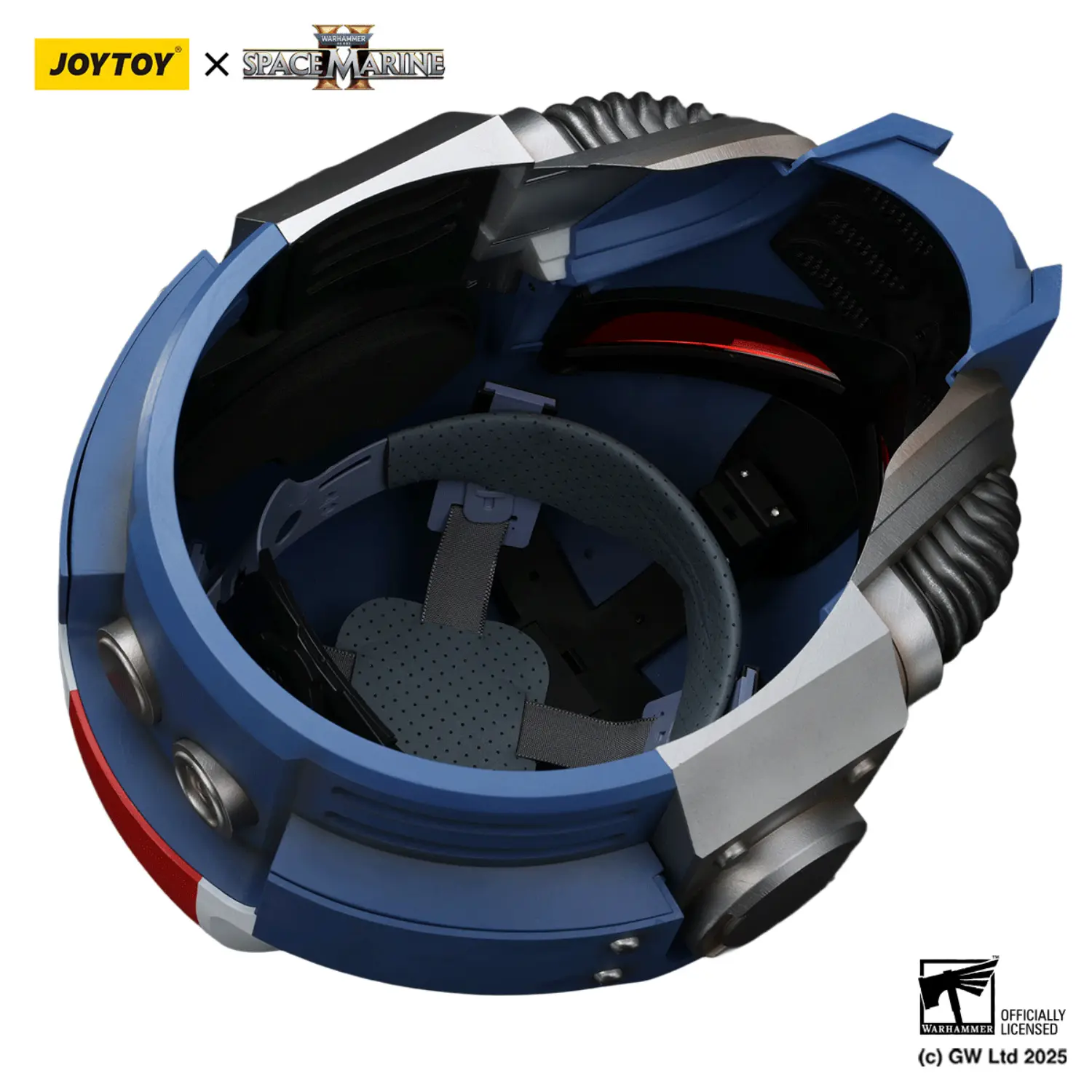 inside of Action Figure Helmet - Ultramarines Lieutenant Titus MkX 1 1 Life-Size Wearable Replica - JOYTOY Warhammer 40K in white background Inside Of Action Figure Helmet Ultramarines Lieutenant Titus Mkx 1 1 Life Size Wearable Replica Joytoy Warhammer 40k In White Background